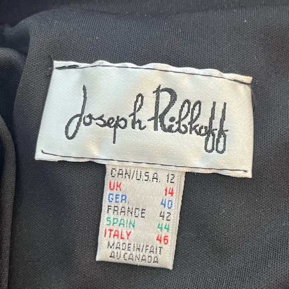 Joseph Ribkoff Black Tan Leopard Print Knit Zip Jacket Size 12/Large - Picture 4 of 8